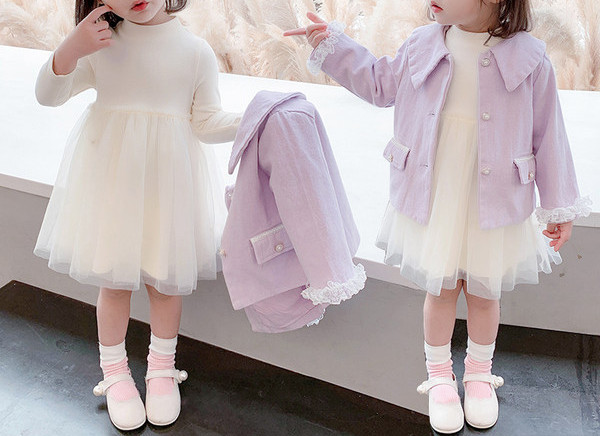 Bērnu roņu kleita meitenēm ar garām piedurknēm