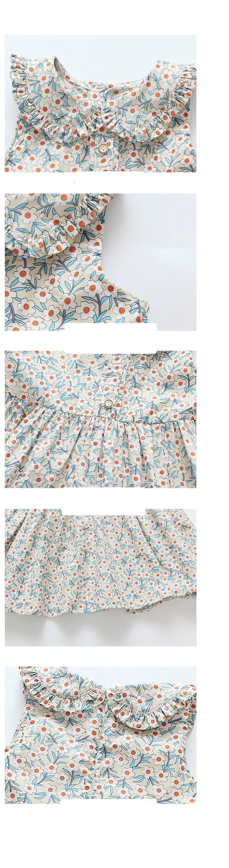 Bērnu kokvilnas kleitas bezmaksas modelis ar pogām