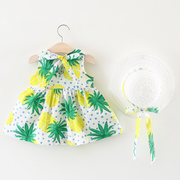 Πολύχρωμο παιδικό φόρεμα με τιραντάκια για κορίτσια 