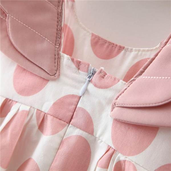 Παιδικό φόρεμα πουά για κορίτσια με τρισδιάστατο στοιχείο