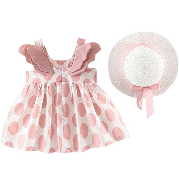 Παιδικό φόρεμα πουά για κορίτσια με τρισδιάστατο στοιχείο