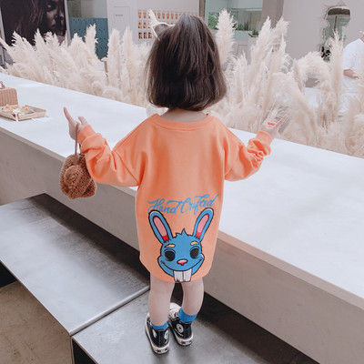 Παιδικό φόρεμα για την άνοιξη με απλικέ και μακριά μανίκια