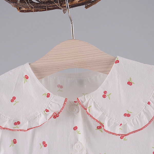 Νέο μοντέλο παιδικό casual φόρεμα με στρογγυλή λαιμόκοψη και κέντημα για κορίτσια