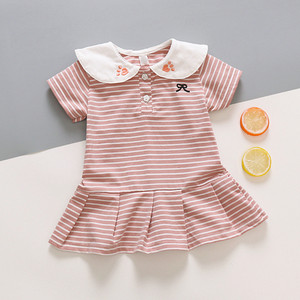 Casual παιδικό φόρεμα με στρογγυλή λαιμόκοψη και κοντά μανίκια - διάφορα μοντέλα