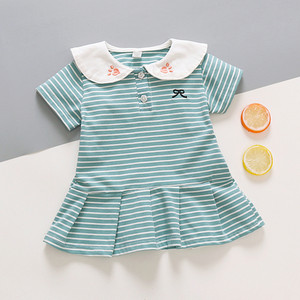 Casual παιδικό φόρεμα με στρογγυλή λαιμόκοψη και κοντά μανίκια - διάφορα μοντέλα