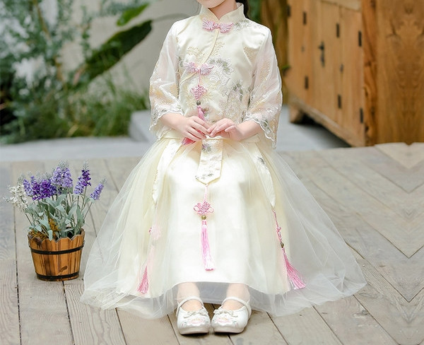 Παιδικό casual φόρεμα σε δύο χρώματα με κέντημα