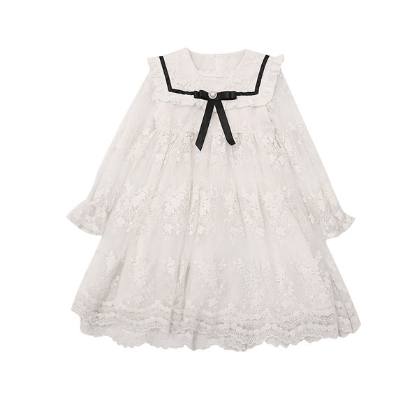 Μοντέρνο παιδικό φόρεμα με δαντέλα