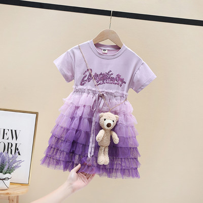 Νέο μοντέλο παιδικό φόρεμα με πούλιες και τούλι