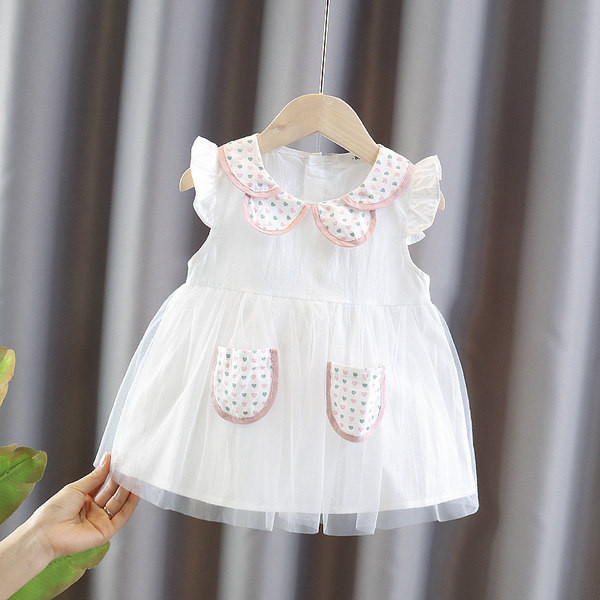 Rochie pentru copii cu tul si buzunare pentru fete