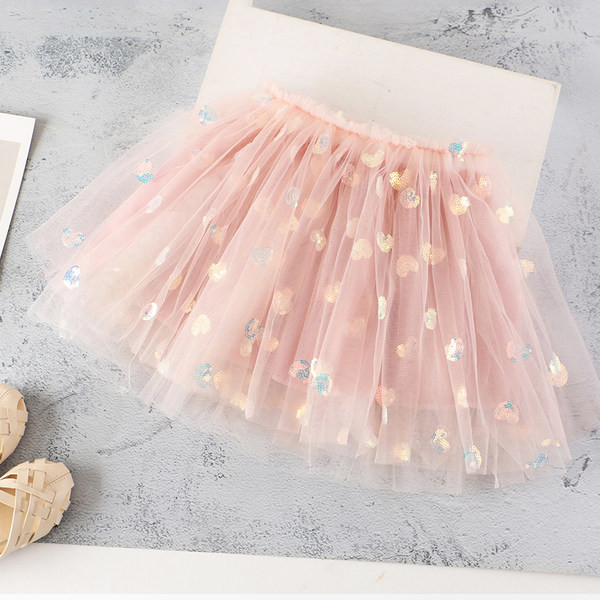 Bērnu pavasara svārki ar tilla un elastīgu jostasvietu