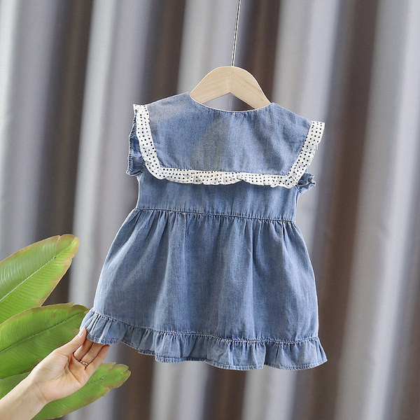 Παιδικό τζιν φόρεμα με κουμπιά