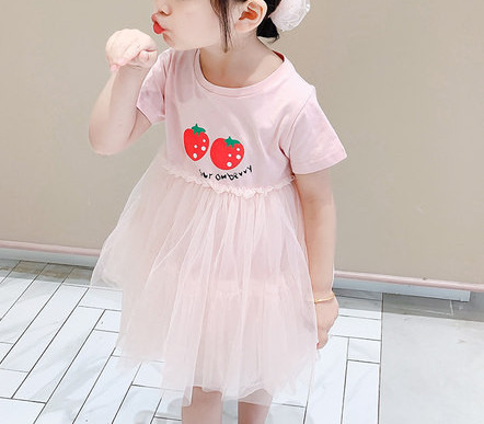 Bērnu ikdienas kleita meitenēm ar aplikācijām