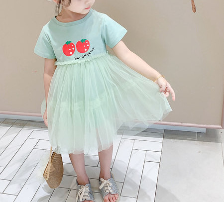 Bērnu ikdienas kleita meitenēm ar aplikācijām