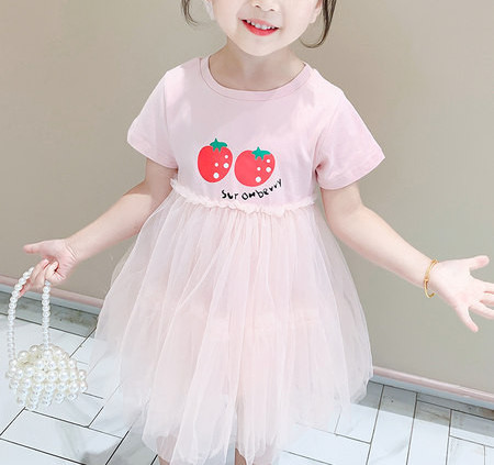 Bērnu ikdienas kleita meitenēm ar aplikācijām