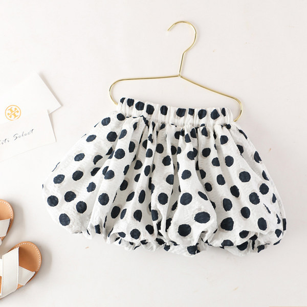 Bērnu ikdienas svārki ar elastīgu punktētu vidukli