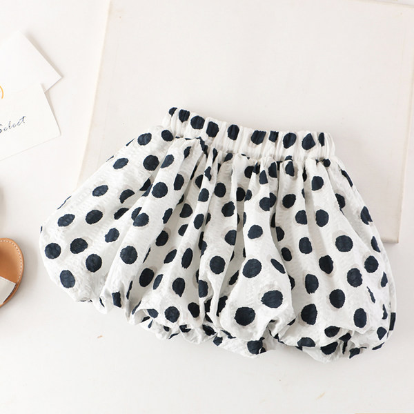 Bērnu ikdienas svārki ar elastīgu punktētu vidukli