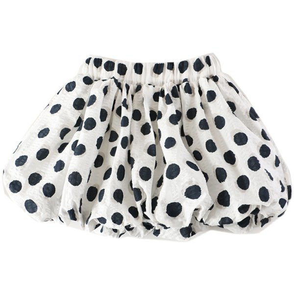 Bērnu ikdienas svārki ar elastīgu punktētu vidukli