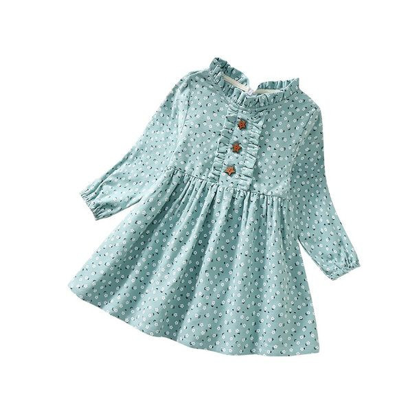 Παιδικό φόρεμα με λουλούδια μοτίβα και λαιμόκοψη