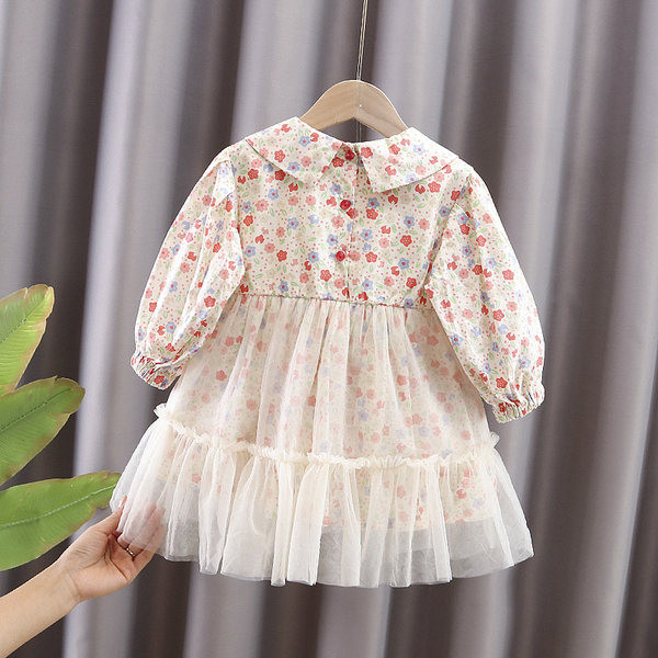 Παιδικό φόρεμα με τούλι και μακριά μανίκια