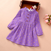 Rochie pentru copii cu nasturi decorativi si aplicatie