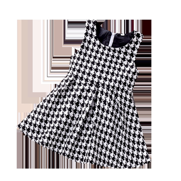 Casual καρό φόρεμα με λαιμόκοψη για κορίτσια