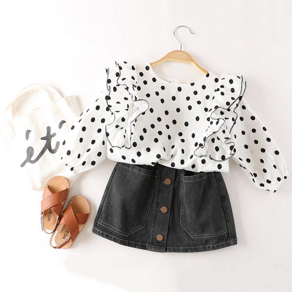 Παιδική τζιν φούστα με ελαστική μέση