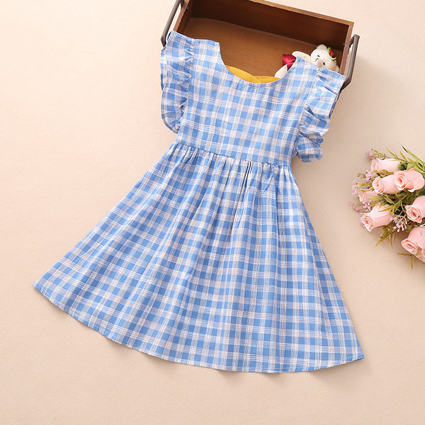 Παιδικό λινό φόρεμα με γυμνή πλάτη