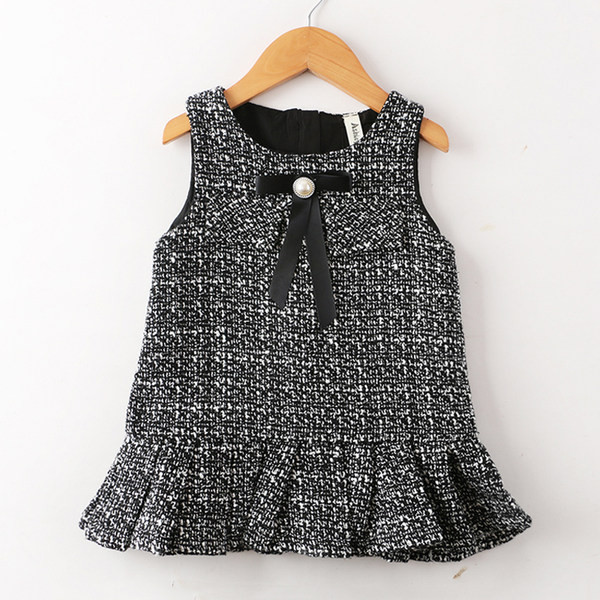 Παιδικό φόρεμα για την άνοιξη με κορδέλα σε γκρι χρώμα