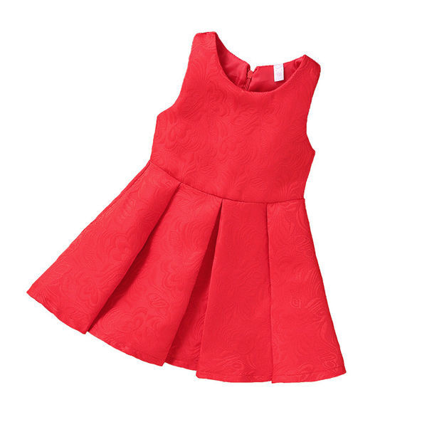 Κομψό παιδικό φόρεμα με κορδέλα στο πίσω μέρος και φερμουάρ