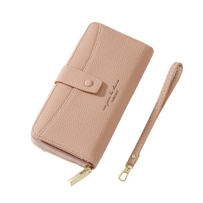 Πολυλειτουργικό γυναικείο πορτοφόλι  οικολογικό δερμάτινο με φερμουάρ