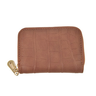 Γυναικείο έκο δερμάτινο πορτοφόλι με φερμουάρ σε τέσσερα χρώματα