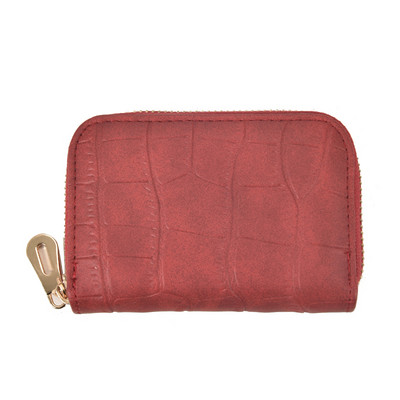 Γυναικείο έκο δερμάτινο πορτοφόλι με φερμουάρ σε τέσσερα χρώματα