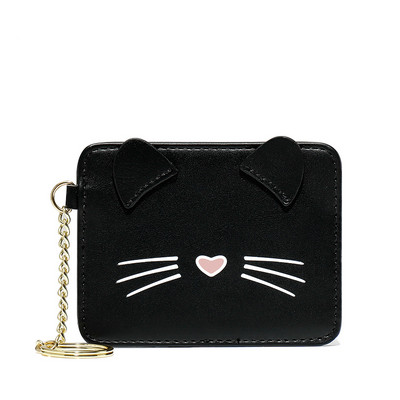 Λεπτό γυναικείο πορτοφόλι για κάρτες με τρισδιάστατο στοιχείο