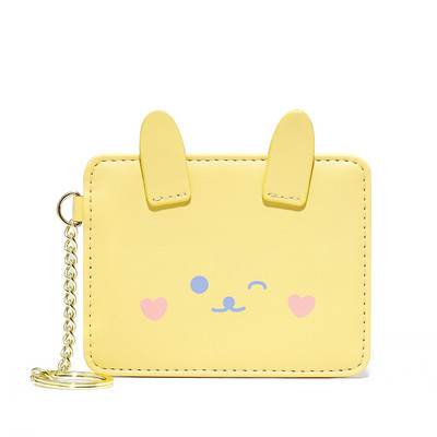 Λεπτό γυναικείο πορτοφόλι για κάρτες με τρισδιάστατο στοιχείο