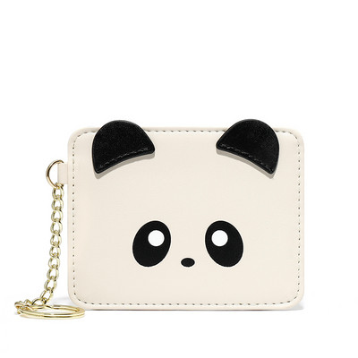 Λεπτό γυναικείο πορτοφόλι για κάρτες με τρισδιάστατο στοιχείο