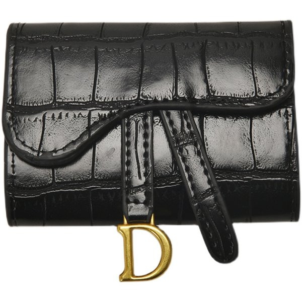 Γυναικείο έκο δερμάτινο πορτοφόλι με μεταλλική διακόσμηση σε μαύρο, πράσινο και μπορντό χρώμα