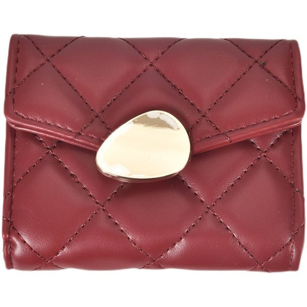 Γυναικείο έκο δερμάτινο πορτοφόλι με μεταλλική στερέωση - κατασκευασμένο από οικολογικό δέρμα