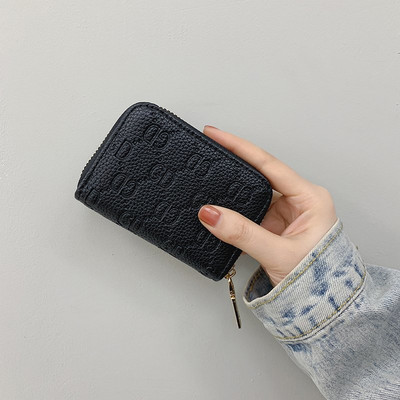 Γυναικείο έκο δερμάτινο πορτοφόλι με φερμουάρ σε τέσσερα χρώματα - τετράγωνο σχήμα