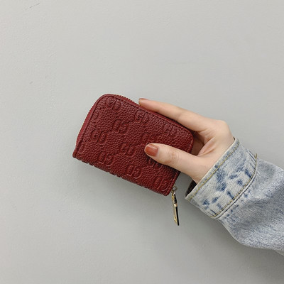 Γυναικείο έκο δερμάτινο πορτοφόλι με φερμουάρ σε τέσσερα χρώματα - τετράγωνο σχήμα