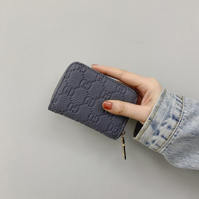 Γυναικείο έκο δερμάτινο πορτοφόλι με φερμουάρ σε τέσσερα χρώματα - τετράγωνο σχήμα