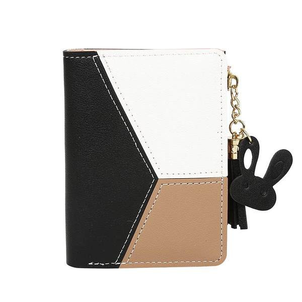 Γυναικείο πορτοφόλι με φερμουάρ και φούντα 