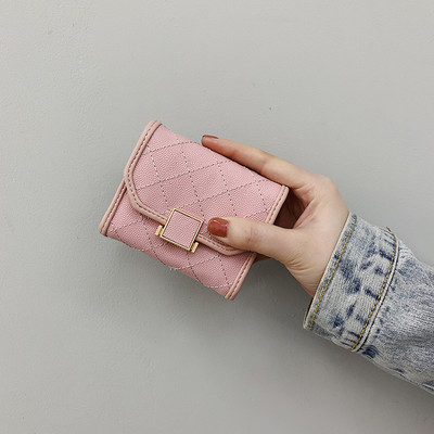 Portofel de dama din piele cu inchidere metalica - patru culori