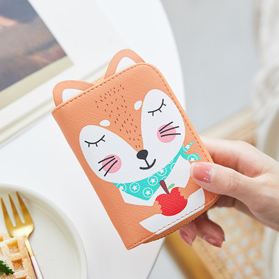 Γυναικείο έκο δερμάτινο πορτοφόλι με απλικέ και τρισδιάστατο στοιχείο