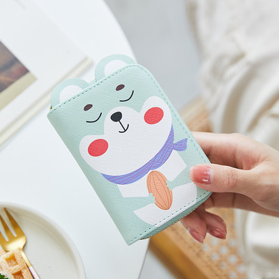 Γυναικείο έκο δερμάτινο πορτοφόλι με απλικέ και τρισδιάστατο στοιχείο