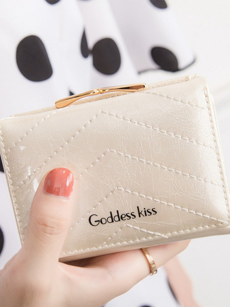 Μοντέρνο μικρό πορτοφόλι με επιγραφή