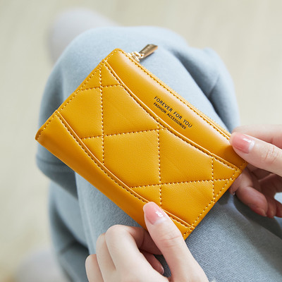 Γυναικείο έκο δερμάτινο πορτοφόλι με φερμουάρ