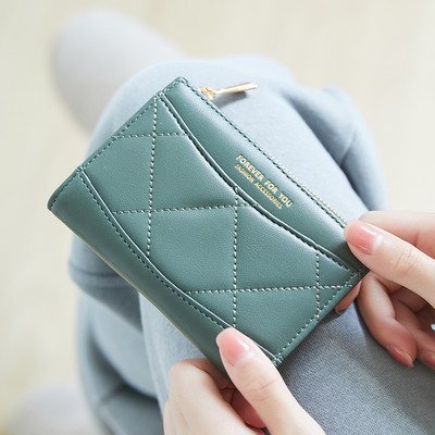 Γυναικείο έκο δερμάτινο πορτοφόλι με φερμουάρ