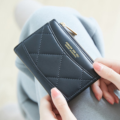 Γυναικείο έκο δερμάτινο πορτοφόλι με φερμουάρ