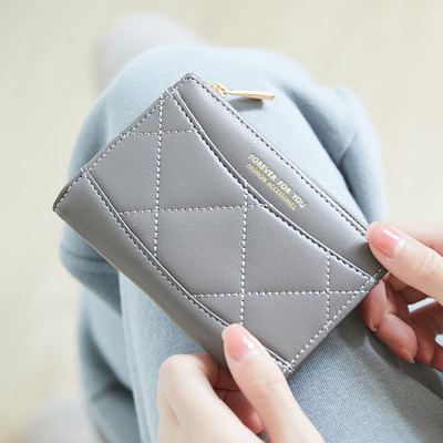 Γυναικείο έκο δερμάτινο πορτοφόλι με φερμουάρ