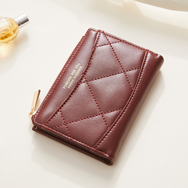 Γυναικείο έκο δερμάτινο πορτοφόλι με φερμουάρ